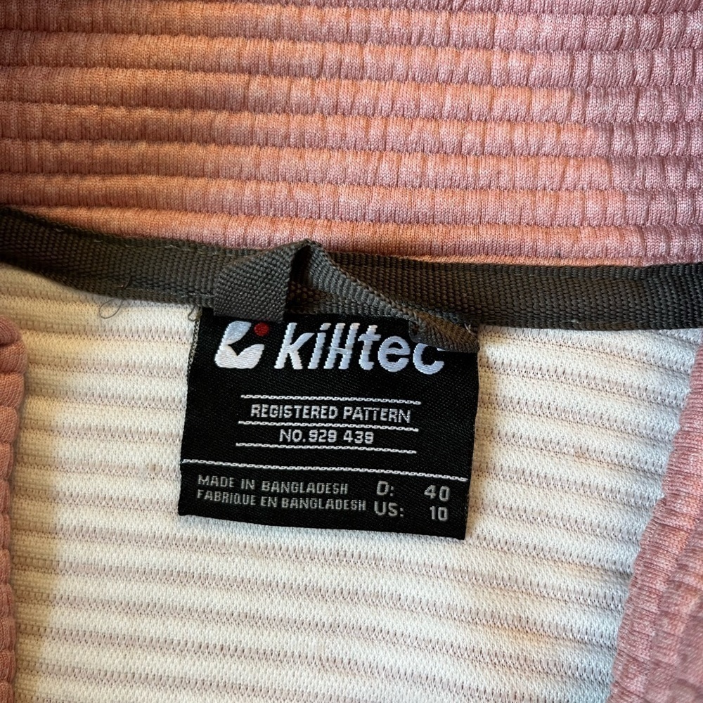 Killtec Full Zip Blush Pink Ribbed Jacket- Size 10 - Picture 7 of 12